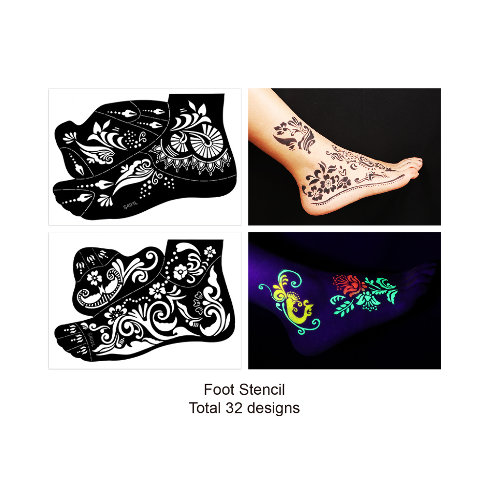 Foot Henna Stencil