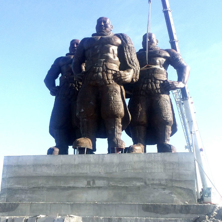 乌兰察布纳尔松风情园铜雕塑