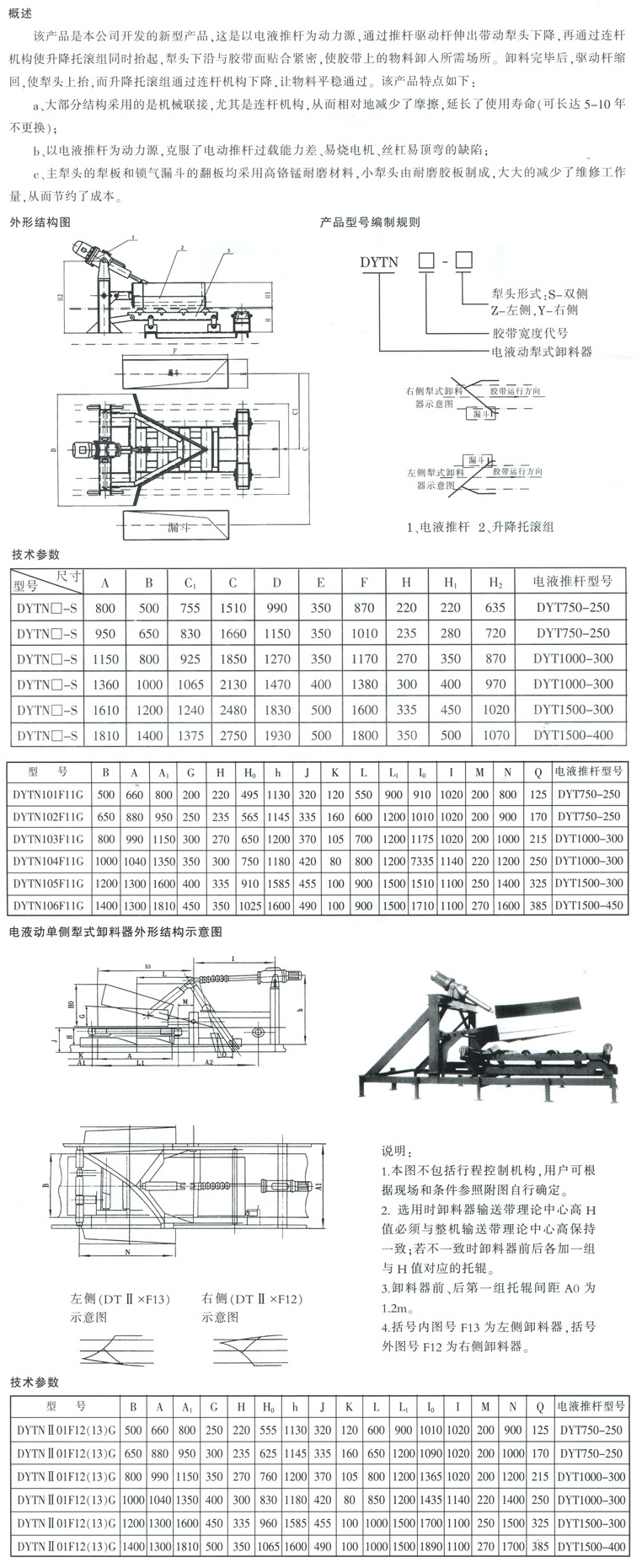 DYTN型電液動犁式卸料器（犁煤器）