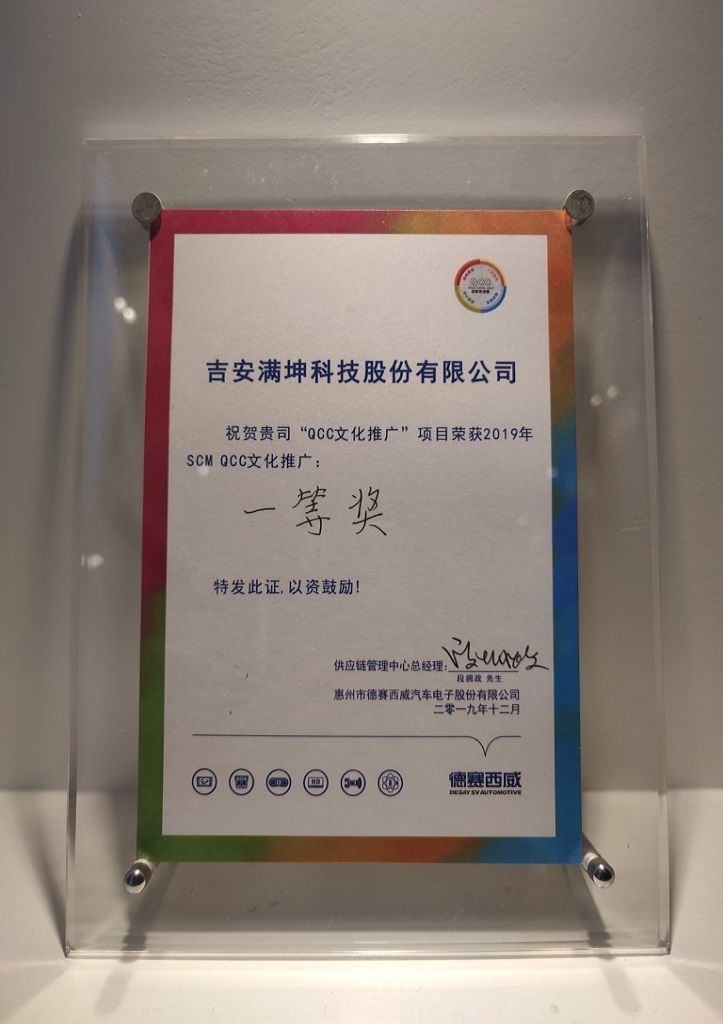 First Prize of QCC Culture Promotion of Desai Xiwei