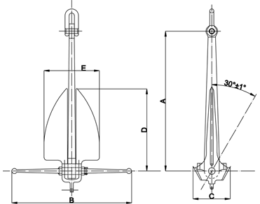 GB 11579-89 Light weight anchor