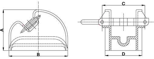Cast Steel Lock Lever Type Chain Stopper