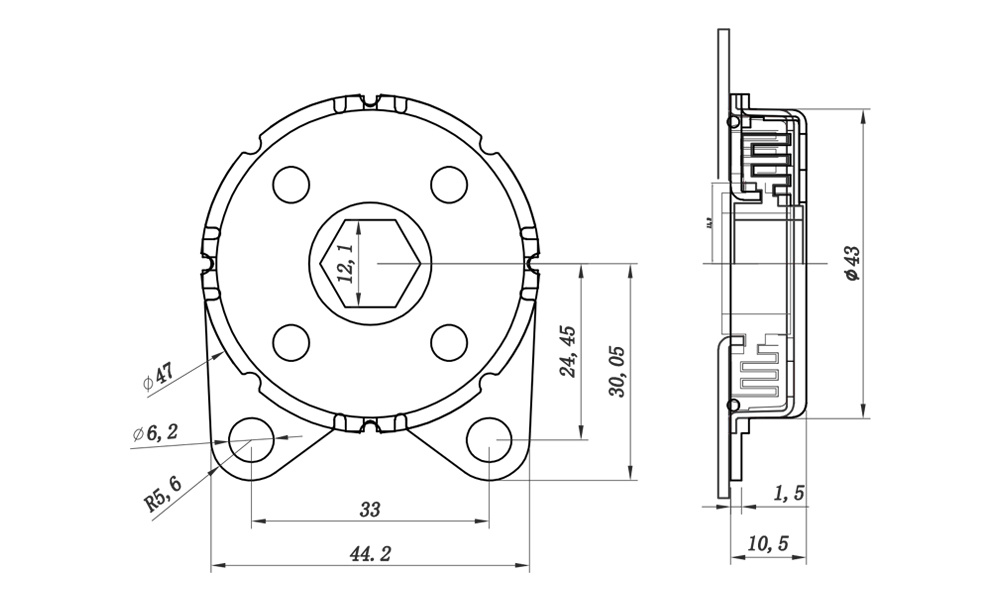 DA47C系列圓盤阻尼器
