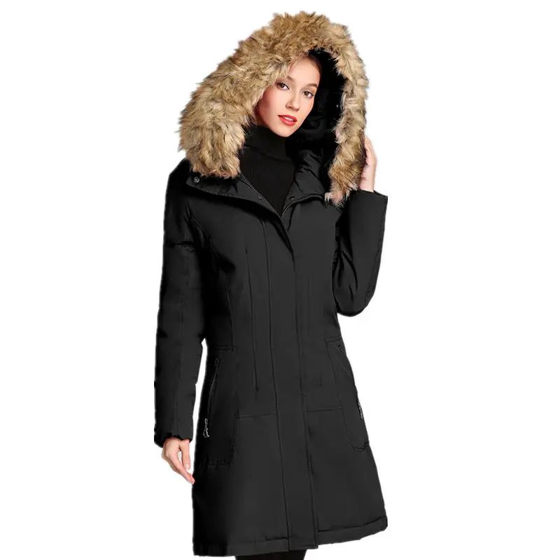 Fashion long women's jacket winter warm coat