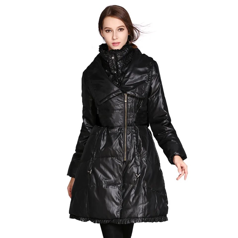 Fashion long women's jacket winter warm coat