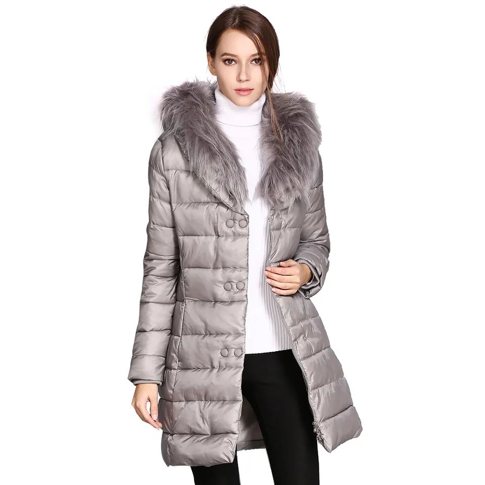 Fashion long women's jacket winter warm coat