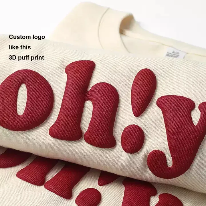 3D Foam Puff printing tshirt