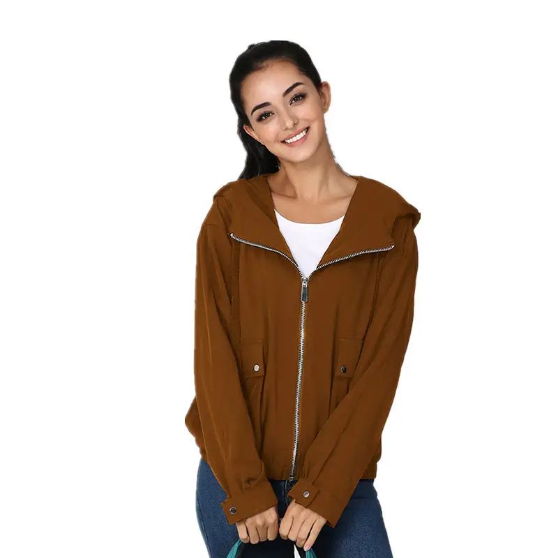 Full zipper women jackets