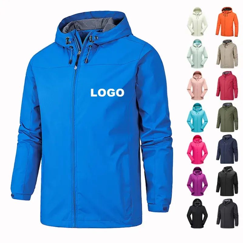 Blank water proof windbreaker outdoor men's women's jackets
