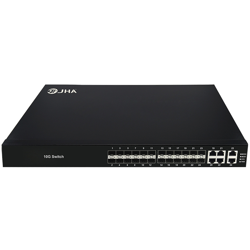 24*10/100/1000X SFP Slot and  4*10G SFP+ Slot and 6*1000M Combo Port | Managed Fiber Ethernet Switch JHA-SW4024MG-28VS