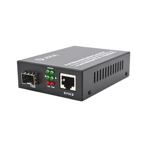 1 10/100Base-T(X) PoE/PoE+ Port and 1 100Base-X SFP Slot | Fiber Media Converter JHA-FS11P