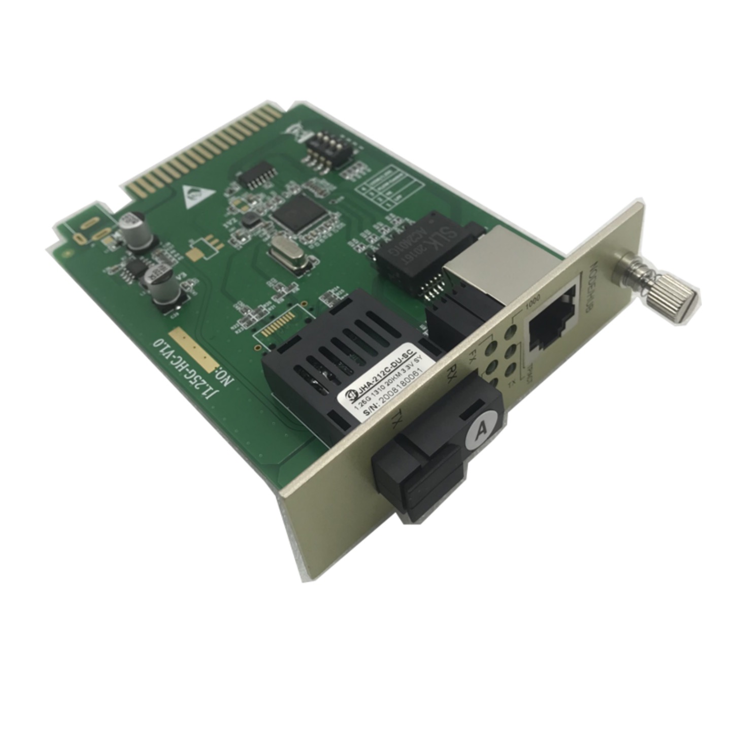 1 100Base-FX SC Slot Single Fiber and 1 10/100Base-T(X) Managed Fiber Media Converter JHA-MG11WRC-20 Series