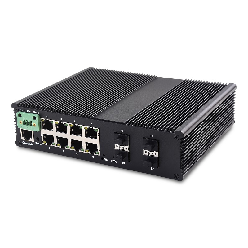8 10/100/1000TX PoE/PoE+ and 4 1000X SFP Slot | Managed Industrial PoE Switch JHA-MIGS48HP
