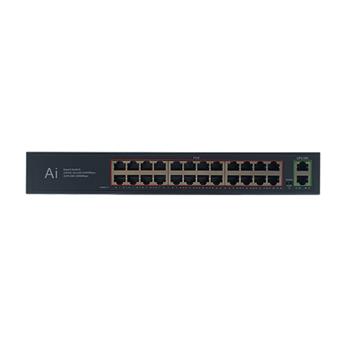 24 10/100/1000TX PoE and 2 10/100/1000TX Uplink | Smart PoE Switch JHA-P402024BMH
