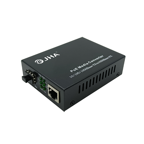 1 10/100/1000 Base-TX and 1 1000 Base-X SFP Slot | PoE Fiber Media Converter JHA-GS11P