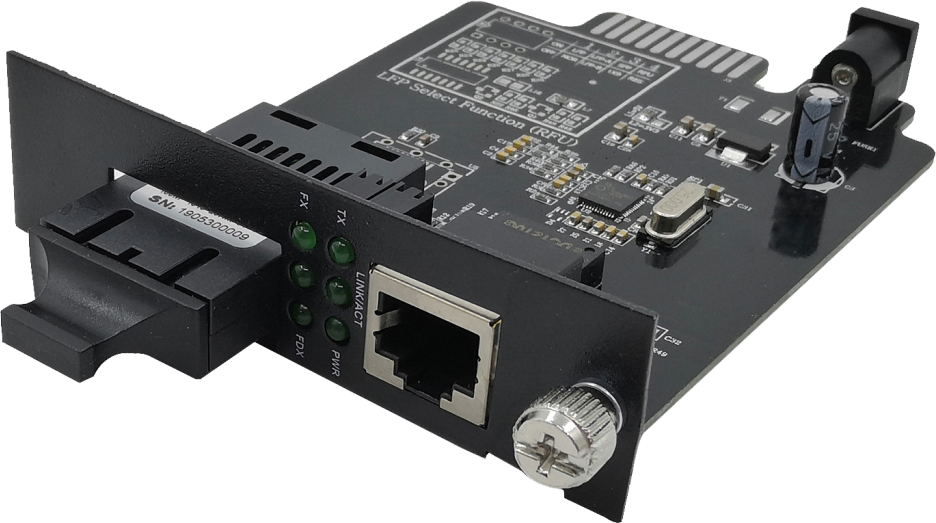 1 1000Base-FX SC Slot and 1 10/100/1000Base-T(X) | Card Type Fiber Media Converter JHA-G11CX