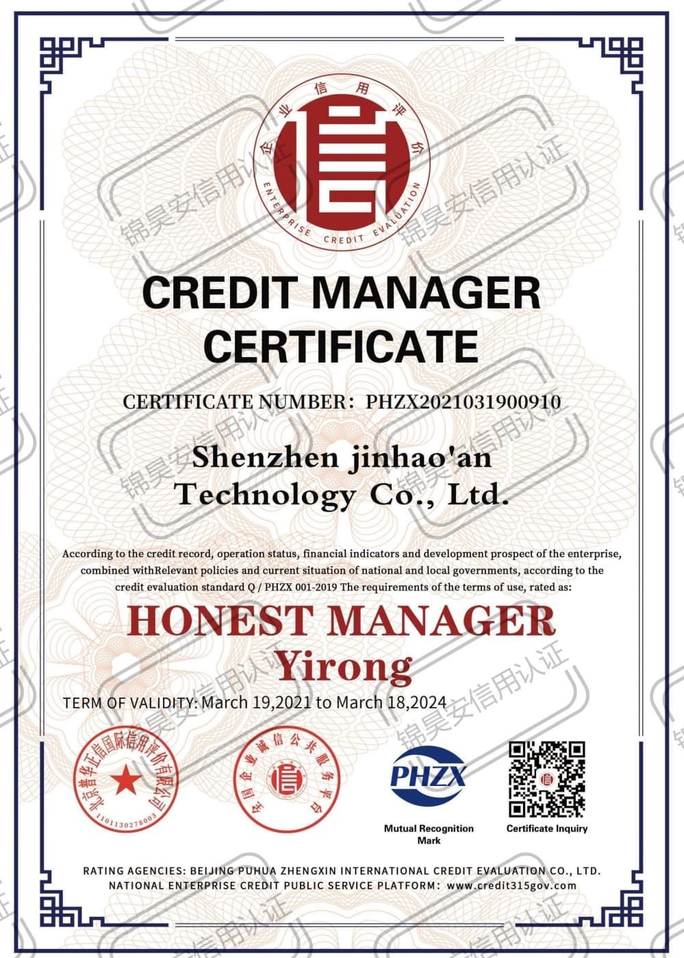 Credit Manager Certificate