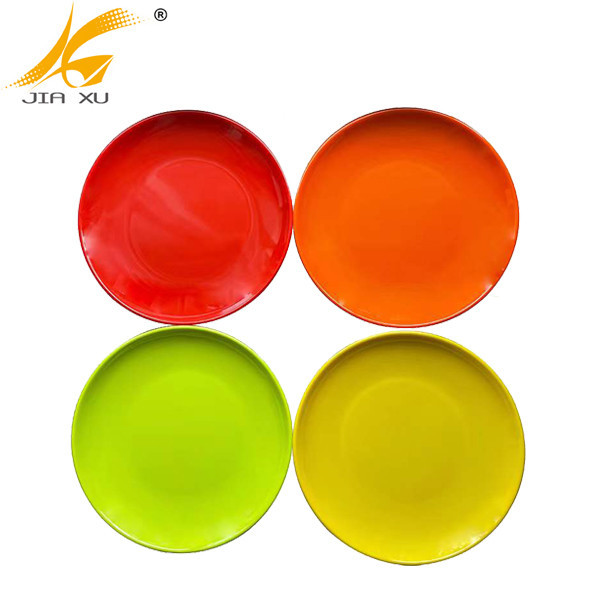 color melamine plate red orange green pink color plate customized