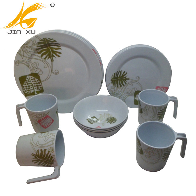 20pcs melamine dinnerware set wholesale plastic tableware with customized printing