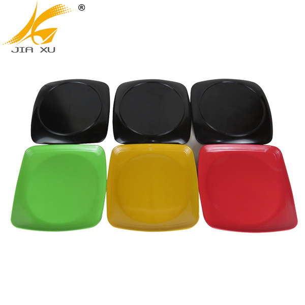 double color melamine plate red and black square plate orange and black dinner plate green and black melamine plate