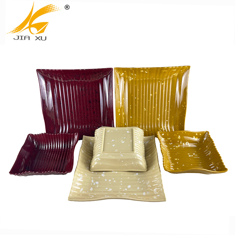 color melamine  tableware wine red  stone melamine plates golden melamine bowls corn stone melamine tableware