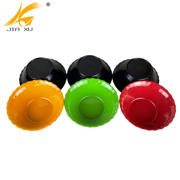 double color melamine bowl red and black bowl orange and black green and black