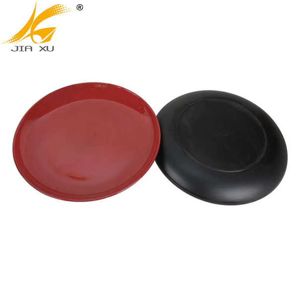 double color melamine plate and bowl  red and black plate orange and black green and black bowl