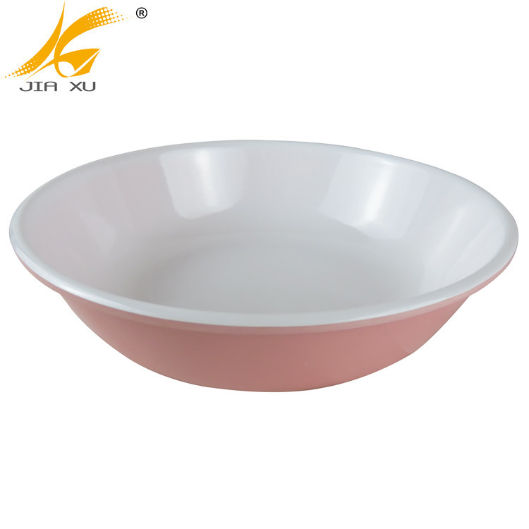 100% melamine round bowl A5 high quality two tone solid color soup bowl