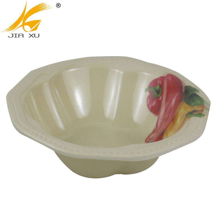 melamine wavy bowl wholesale customized tea color bowl factory price