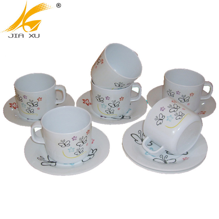 Factory Wholesale melamine cup set, melamine tea cup With Customized Printing