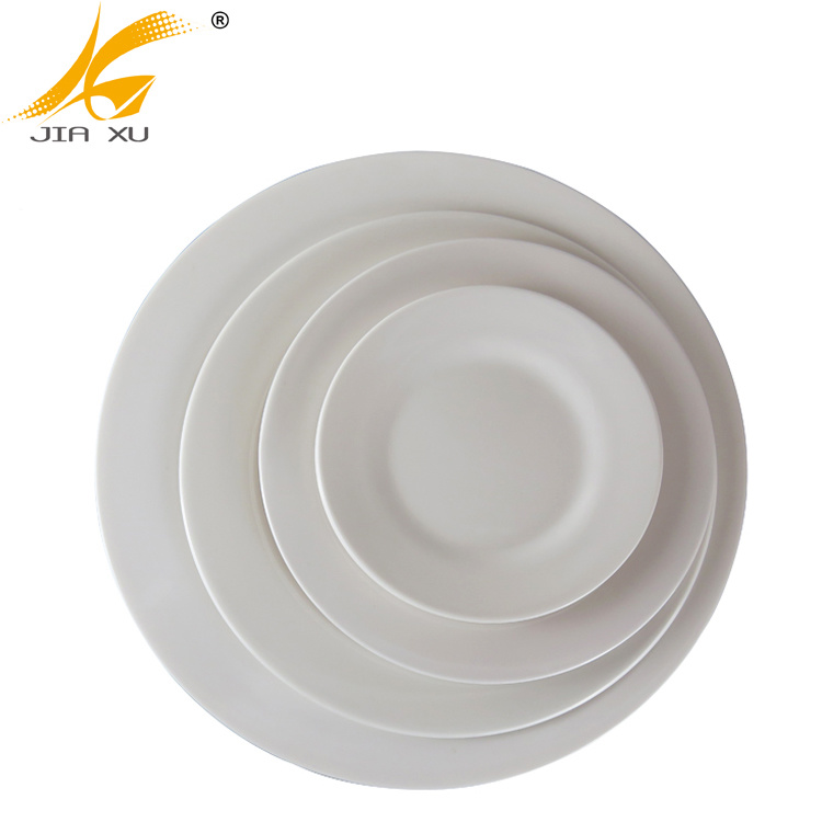 12 inch melamine round white plate solid dinner plate wholesale