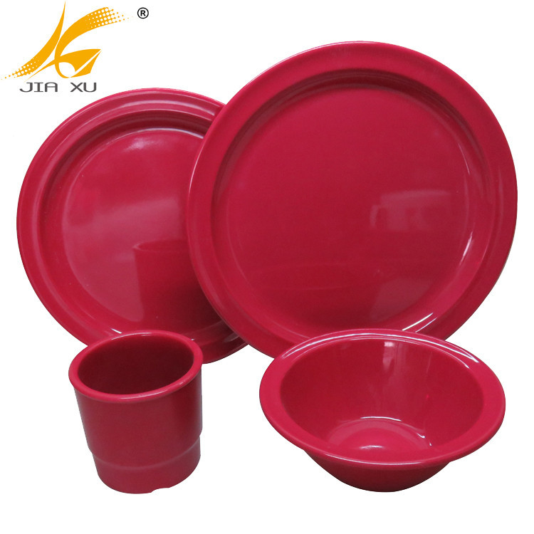 Melamine tableware set new hot products on the market plastic solid color dinner set