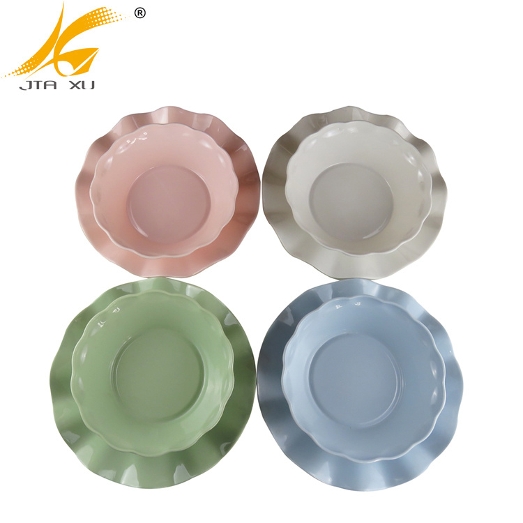 color melamine plate and bowl blue plate green bowl pink melamine dinnerware