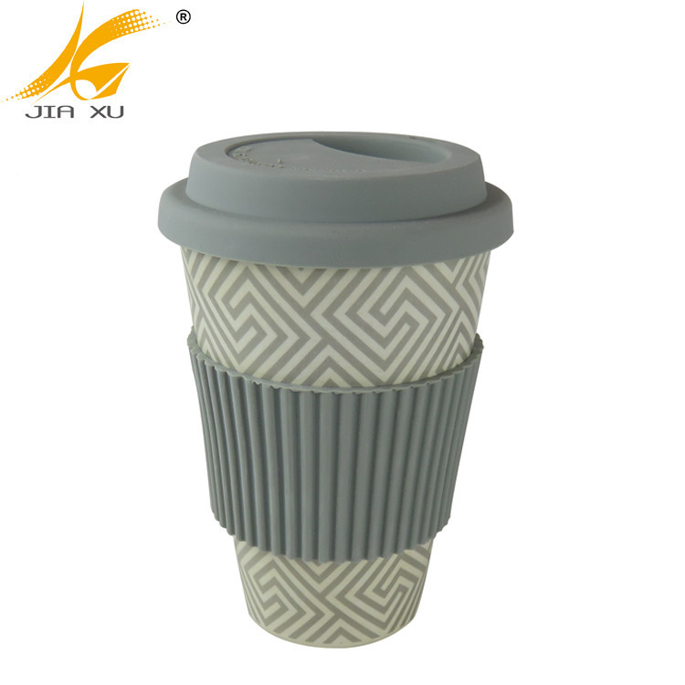 Bamboo Fiber Cup With Silicone Lid And Ring High Quality Bamboo Melamine Cup Wholesale