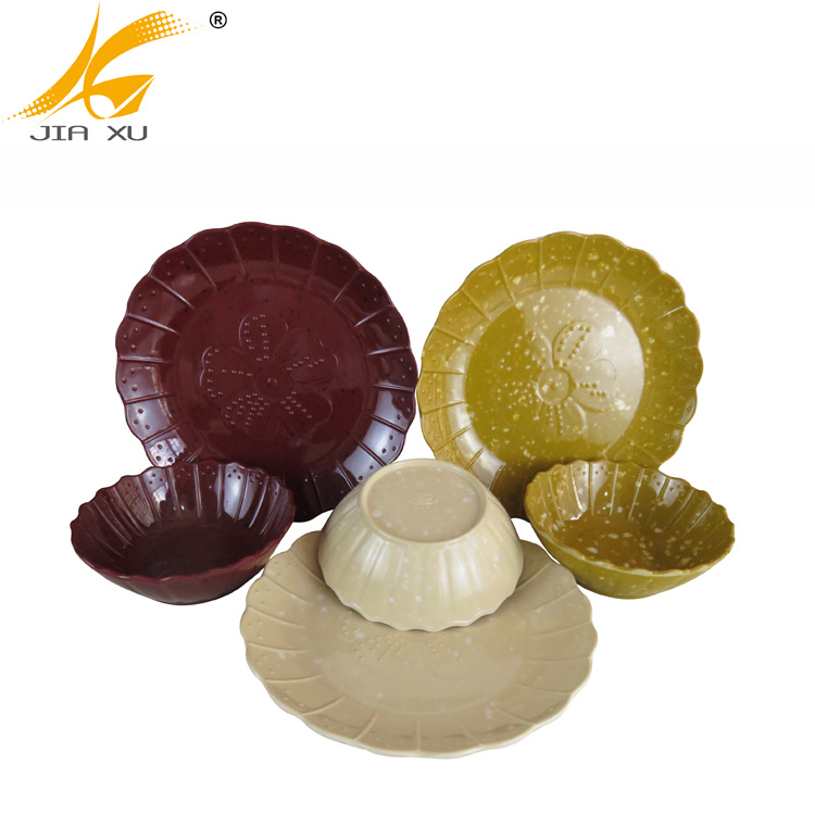 color melamine  tableware wine red  stone melamine plates golden melamine bowls corn stone melamine tableware
