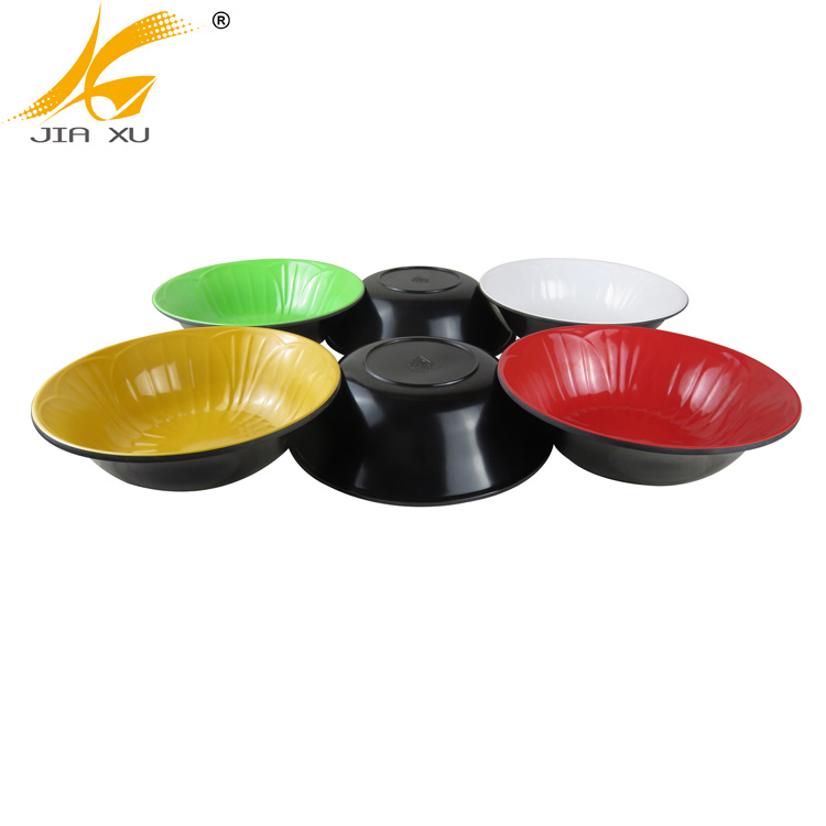 double color melamine bowl red and black soup bowl orange and black green and black round bowl