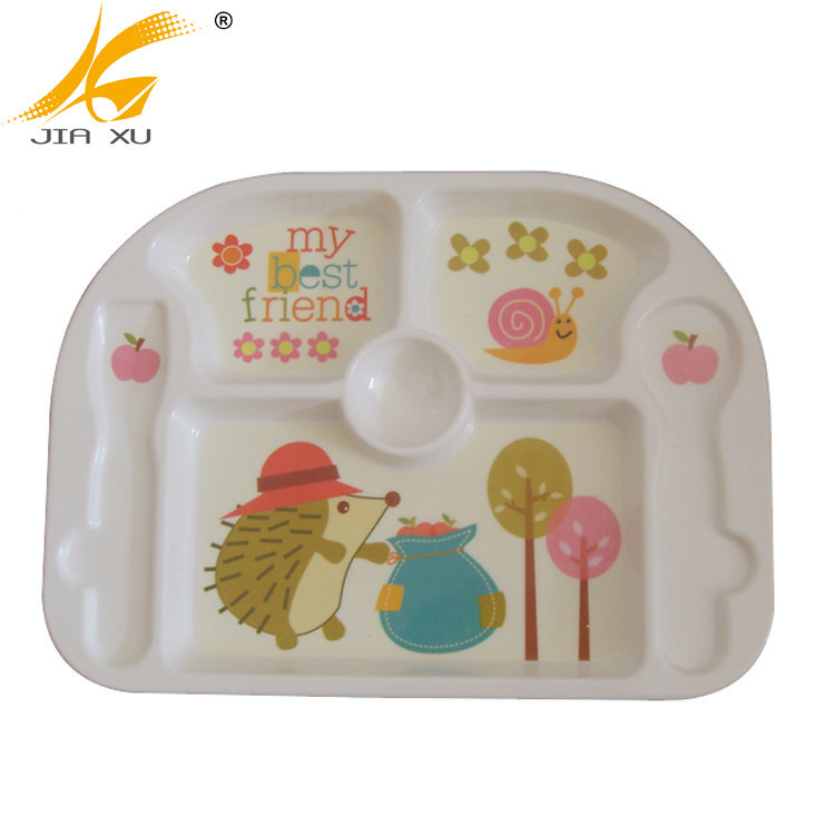 100% melamine children 4-section plate high quality kid'smelamine ware