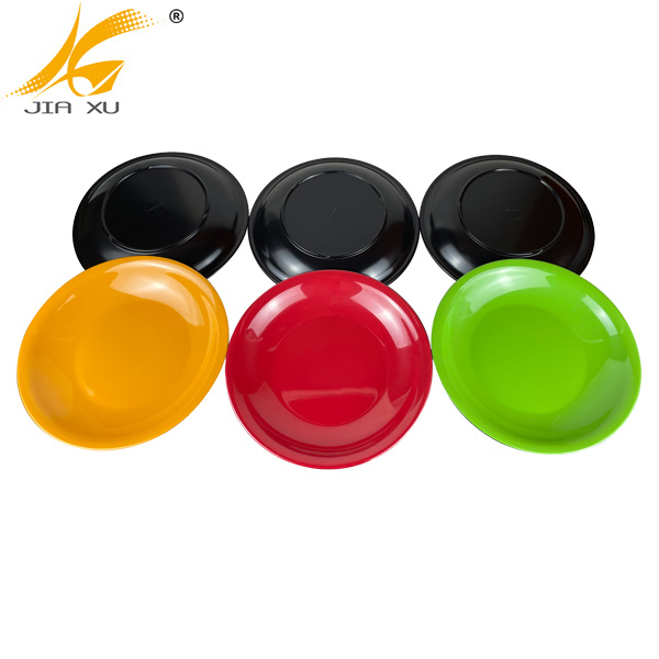 double color melamine plate red and black plate orange and black green and black