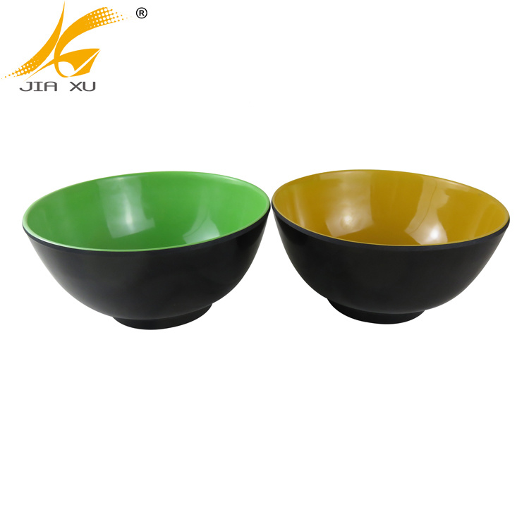 double color melamine bowl red and black bowl orange and black green and black