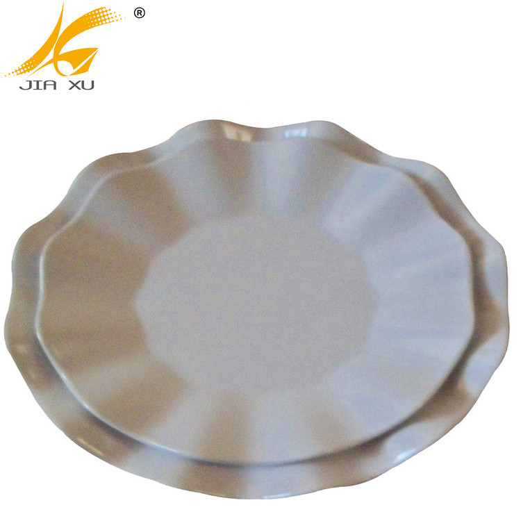 30% melamine flower shape white plate chinese wholesale melamine tableware