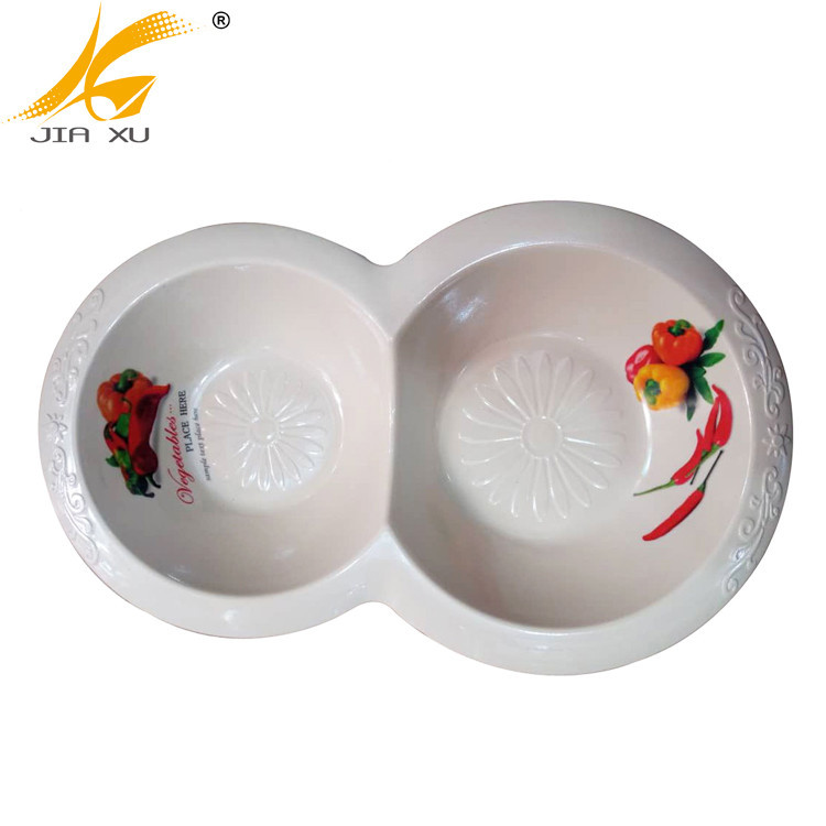 melamine 2-section plate wholesale customized tea color plate factory price