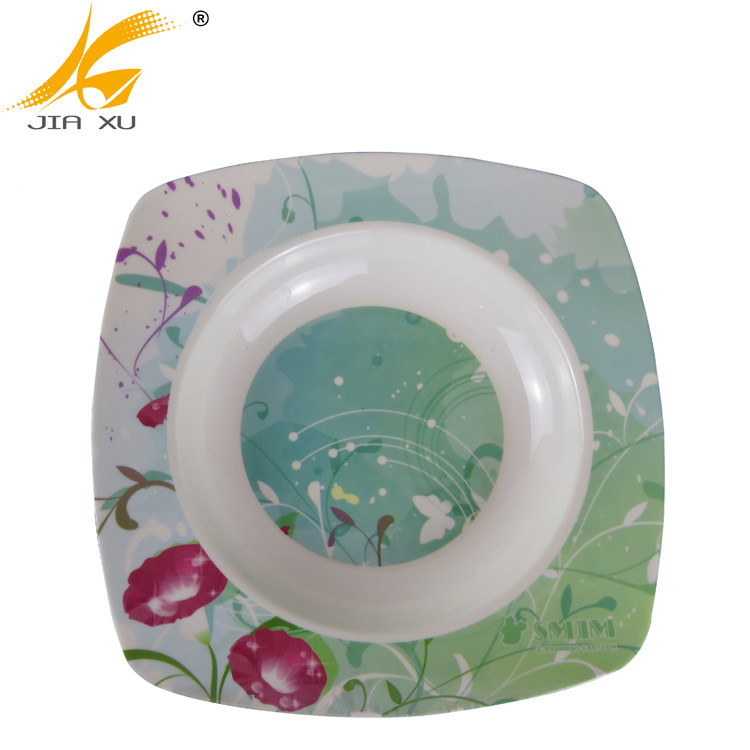 melamine square plate wholesale customized dinner plate custom design printing