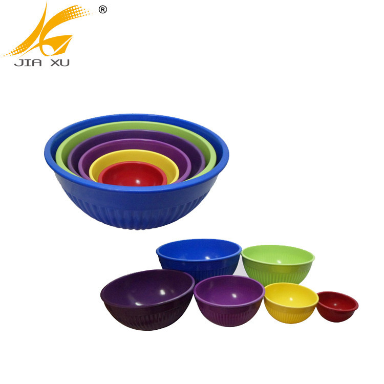 6pcs melamine mixing bowl set mixing color bowl set with lid