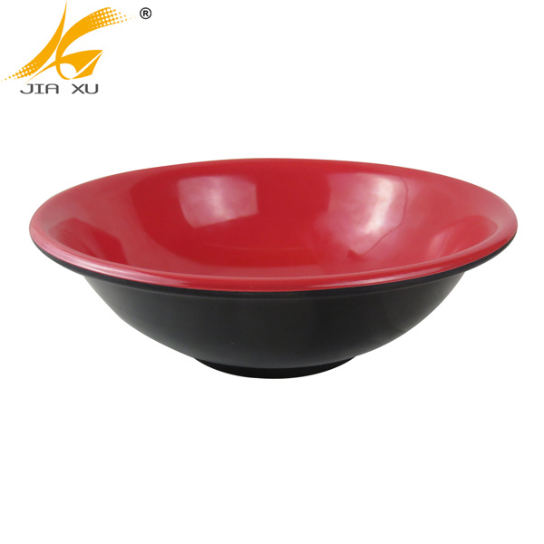 double color melamine bowl red and black plate and bowl orange and black green and black bowl