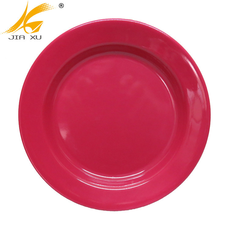 Round melamine plate color melamine dinnerware