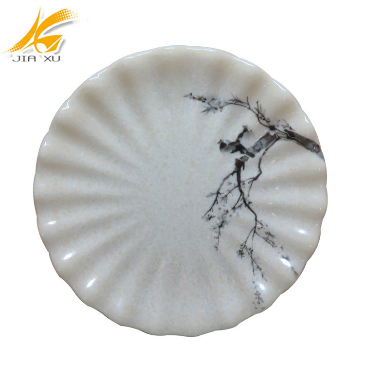 Stone design 30 % melamine plate with wavy