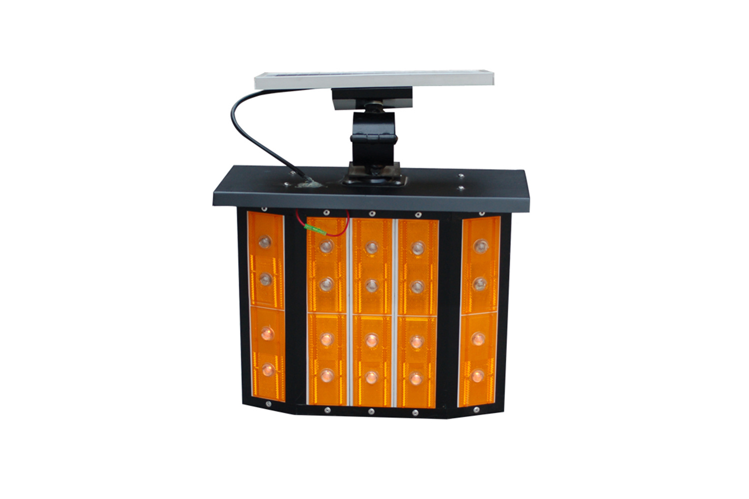 Solar - powered Yellow Flashing Warning Light