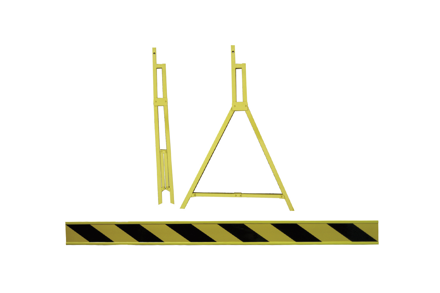 Folding support for roadblock boards Folding support for roadblock boards