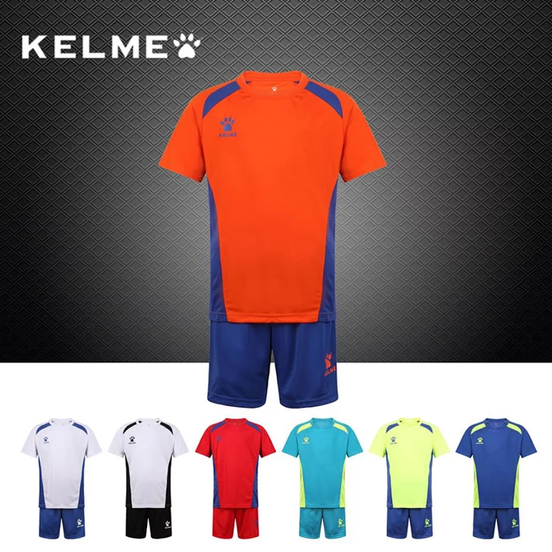 卡尔美KELME儿童学生短袖足球服比赛训练组队球衣正品