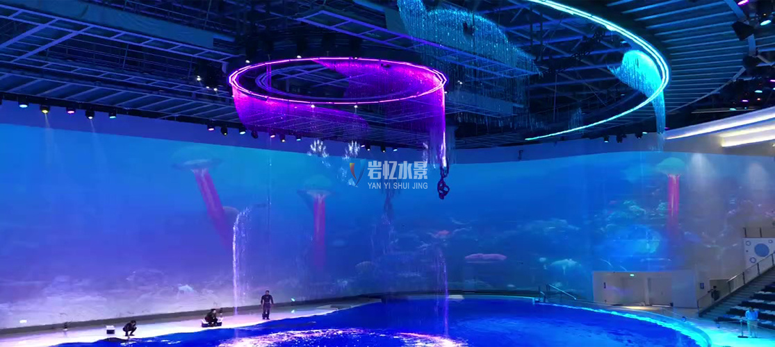 岩忆在广州长隆海洋馆做的数控水幕
